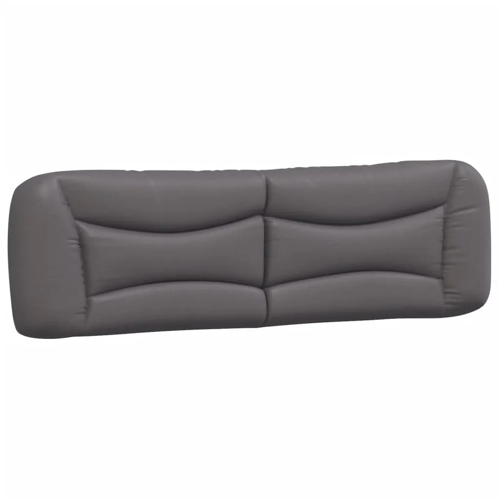 Schienale Letto Matrimoniale 180cm SYFAX Hvar Grigio Pelle Finta