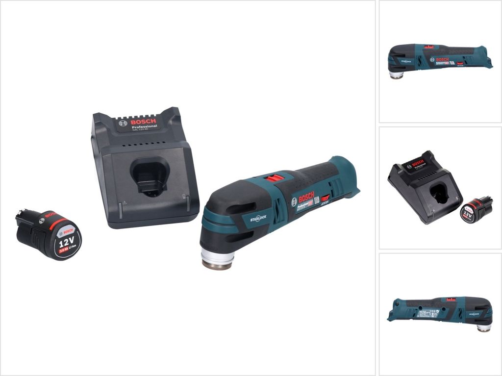Bosch GOP 12V-28 Professional Akku Multi Cutter Starlock Brushless + 1x Akku 3,0 Ah + Ladegerät