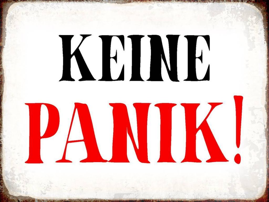 vianmo Holzschild 30x40 cm keine Panik Retro