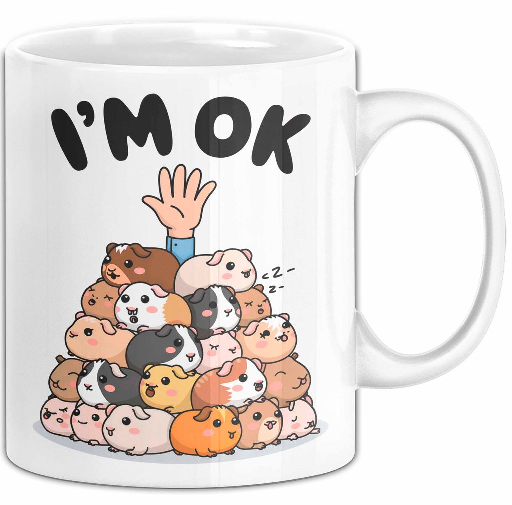 Meerschweinchen Tierliebhaber Tasse Geschenk Lustige Geschenkidee Spruch (Weiß)