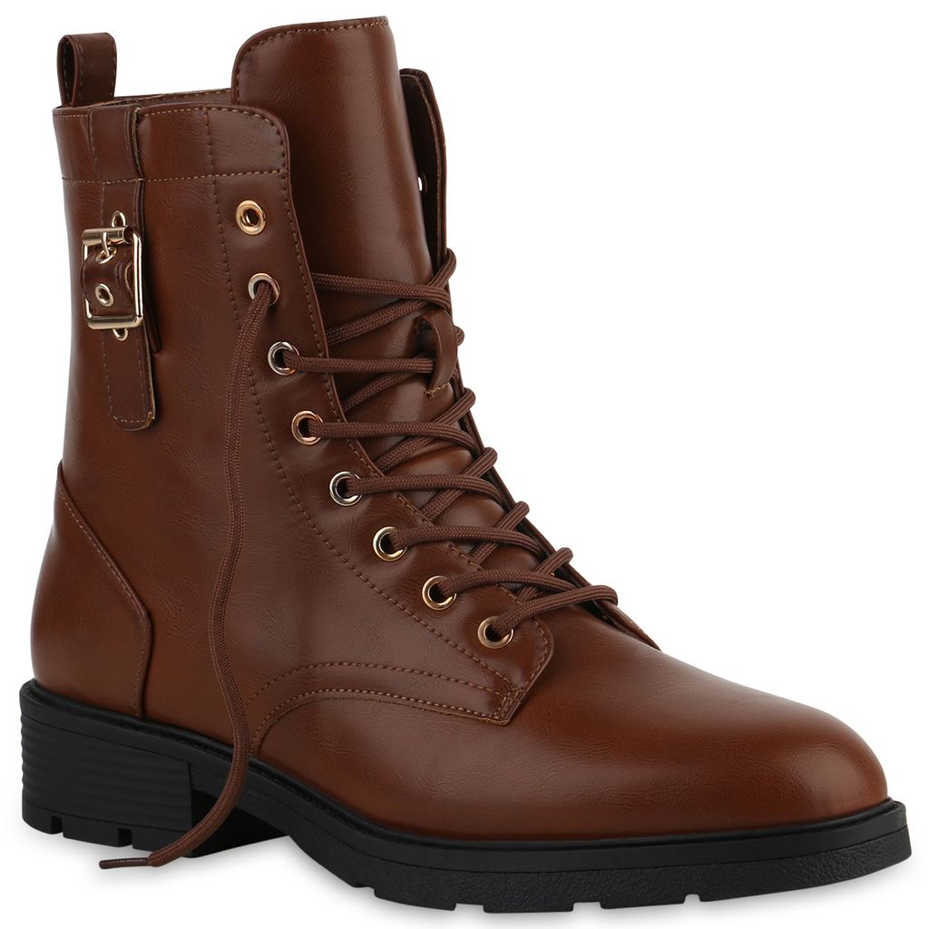 VAN HILL Damen Schnürstiefeletten Stiefeletten Übergrößen Produktbild 