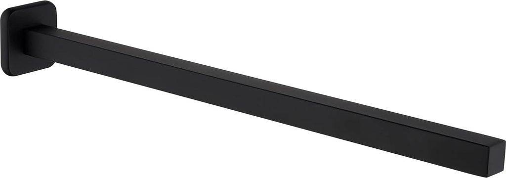 Handtuchhalter einzelne Arm Badezimmer, Handtuchhalter matt schwarz 40cm, Handtuchstange quadratisch rostfrei, SUS304 rostfreier Stahl Badetuchhalt...