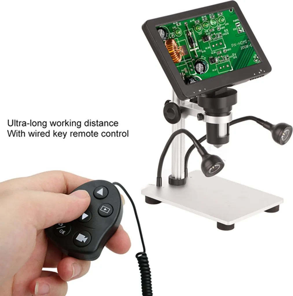 Microscope électrique pour soudure électronique et micro-réparation 7''