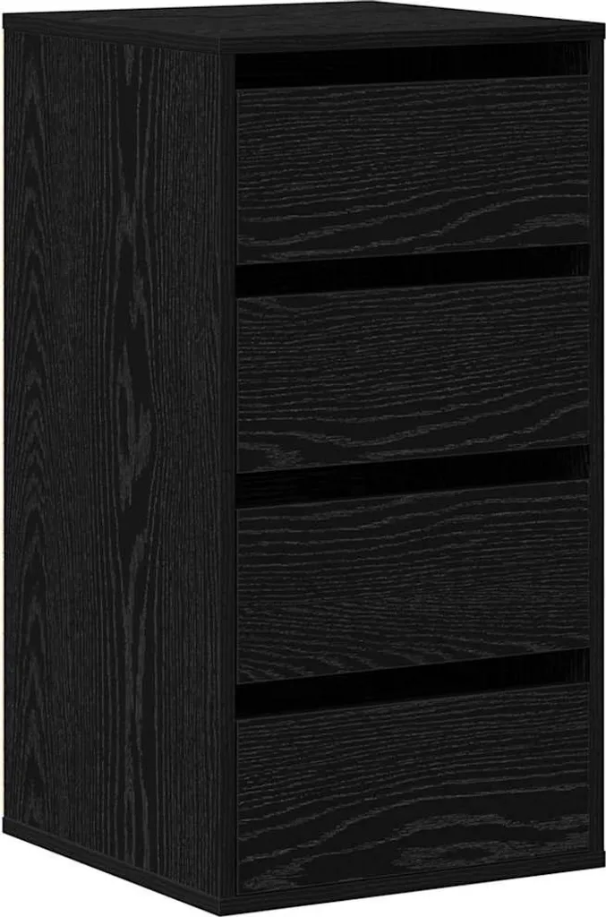 Cassettiera SYFAX Nero 40x41x76 | Mobiletto Design Legno Multistrato
