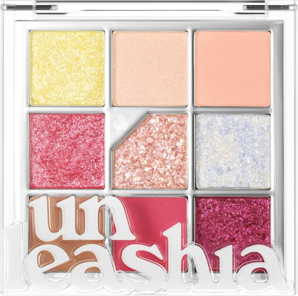 UNLEASHIA Glitterpedia Eye Shadow Palette Vegan Cosmetics Korean Cosmetics Matte Glitter Shimmer Pearl Daily Party Sparkling No.7 All of Peach Ade