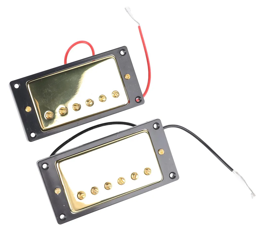 Micro Humbucker Métal Doré pour Guitare : Éliminez les Bruits Parasites - 5