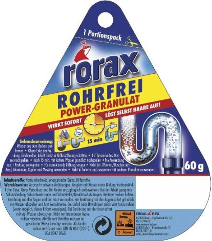 Rorax Rohrfrei Power-Granulat, 12er Pack (12 x 60 g) Produktbild 1