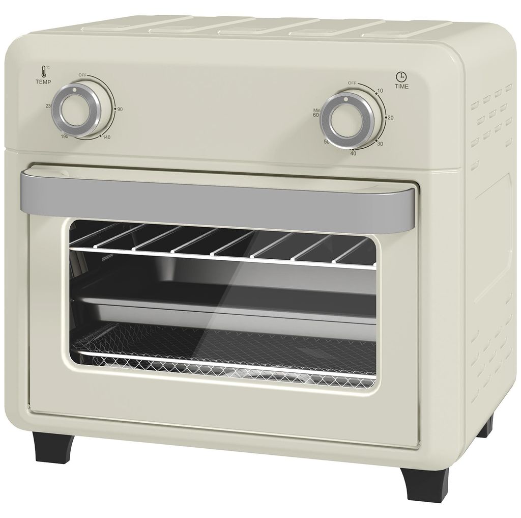 HOMCOM Minioven met heteluchtfunctie, 10 liter, 2-in-1 Productafbeelding 