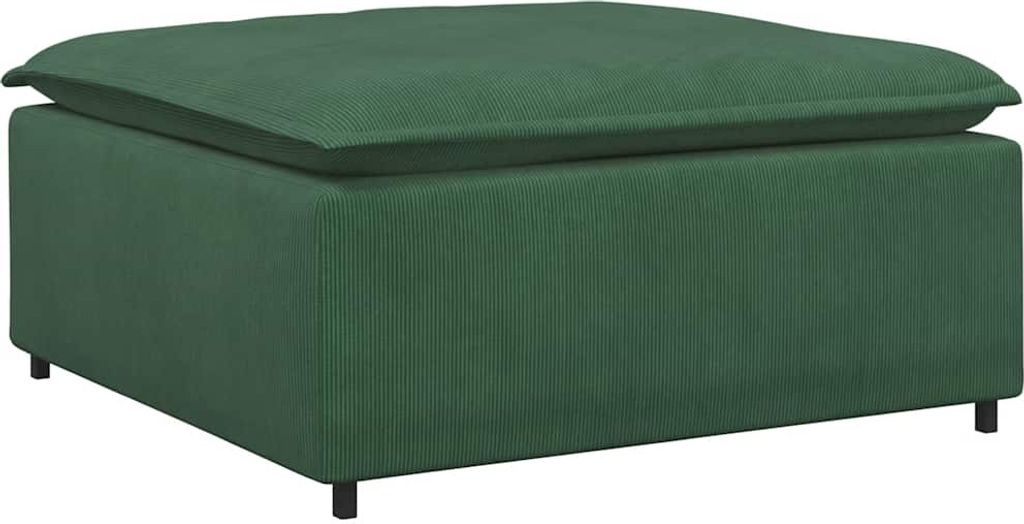 Modulares Sofa Fußhocker-Modul Dunkelgrün 100x100x48 cm