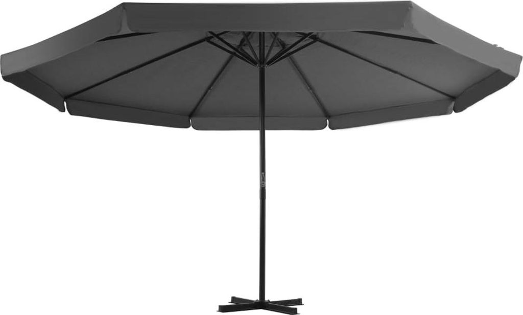 vidaXL Sonnenschirm mit Aluminium-Mast 500 cm Anthrazit Produktbild 