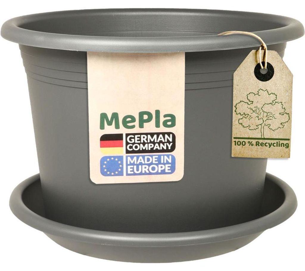MePla - Set - Pflanzkübel Cylindro ø 60 + Untersetzer ø 58 Produktbild 