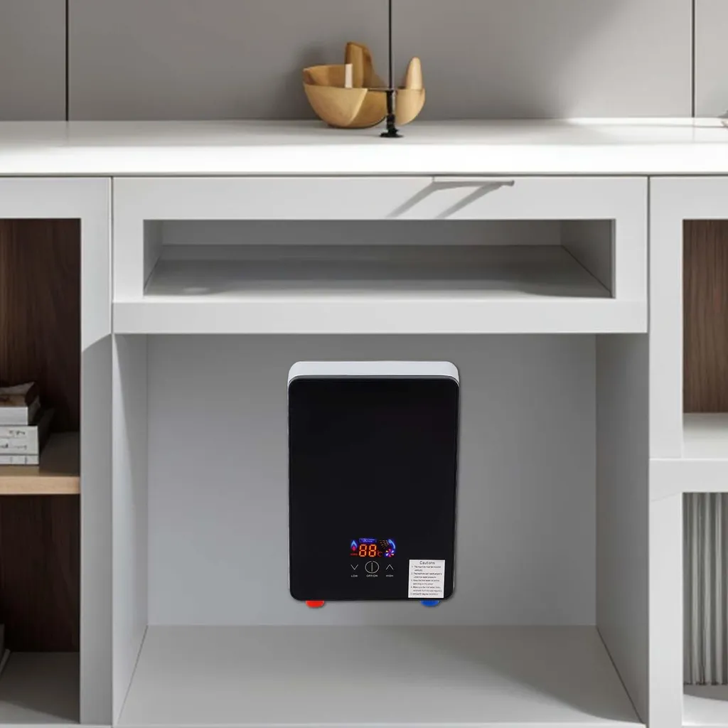 Chauffe-eau électrique instantané noir avec affichage LED numérique - 5