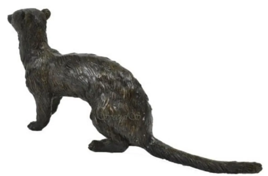 Sculpture d'Hermine Décorative en Bronze Véritable pour Intérieur Chic - 4