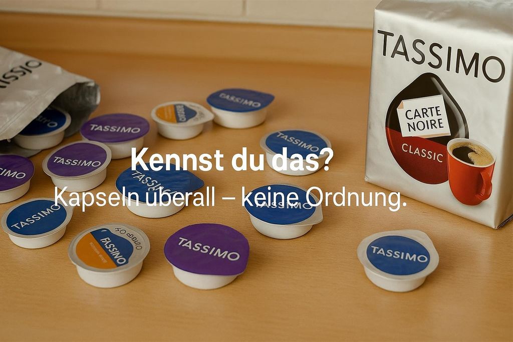 Wandhalterung kompatibel mit Tassimo Kapseln Spender Kaffeekapseln Acryl Glas ohne zu Bohren einfache Montage