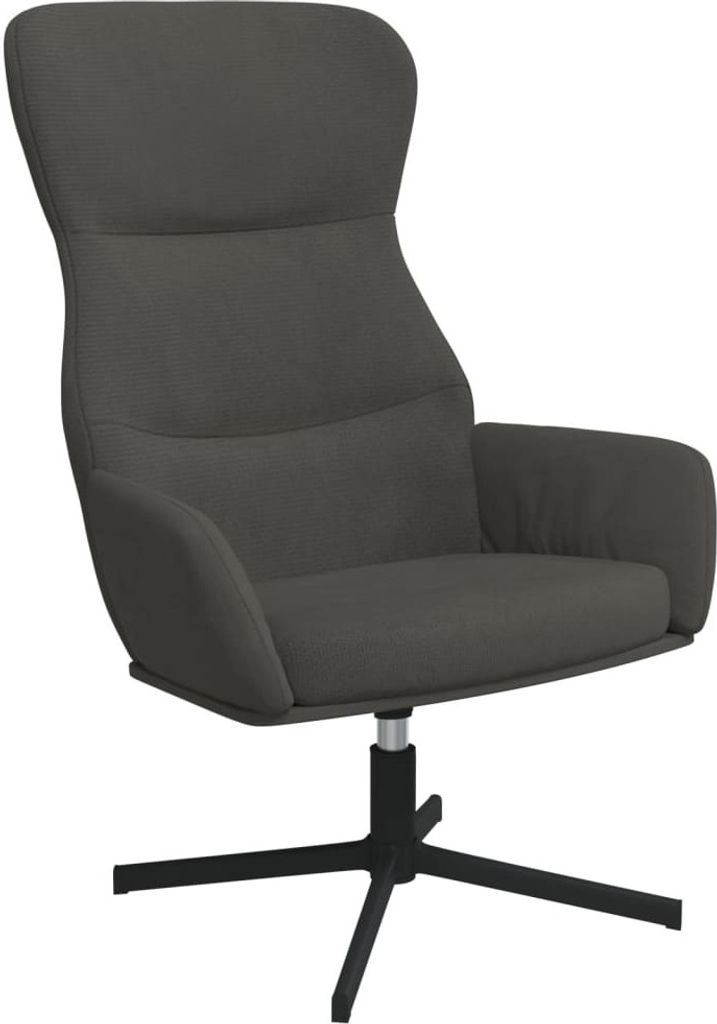 SYFAX Relaxsessel Dunkelgrau Samt