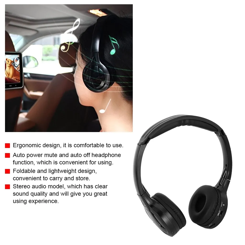 Cuffie IR Auto Dual Channel: Auricolari Wireless Infrarossi Universali - 7
