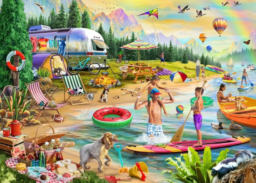 Puzzle 500 pièces Bluebird Lakeside Summer Camp pour adultes et ados