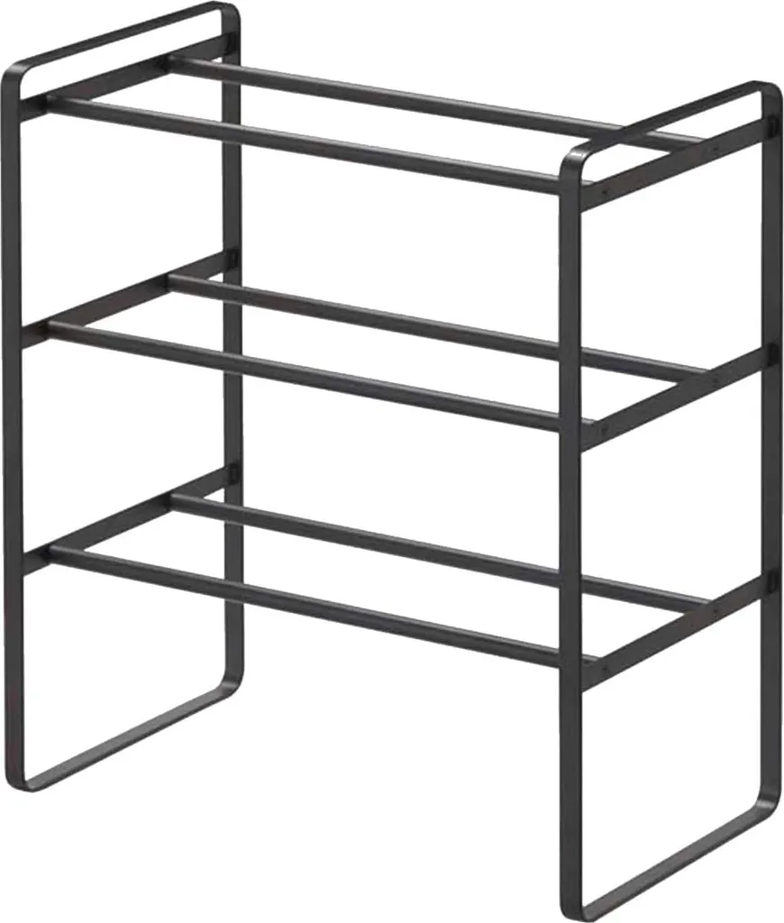 Étagère à chaussures 3 niveaux modulable de 41 à 70 cm en acier - 3