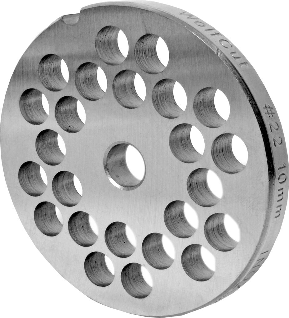 Fleischwolfscheibe, Lochscheibe aus Inox-Stahl Größe 22 in 10,0 mm Bohrung von WOLFCUT