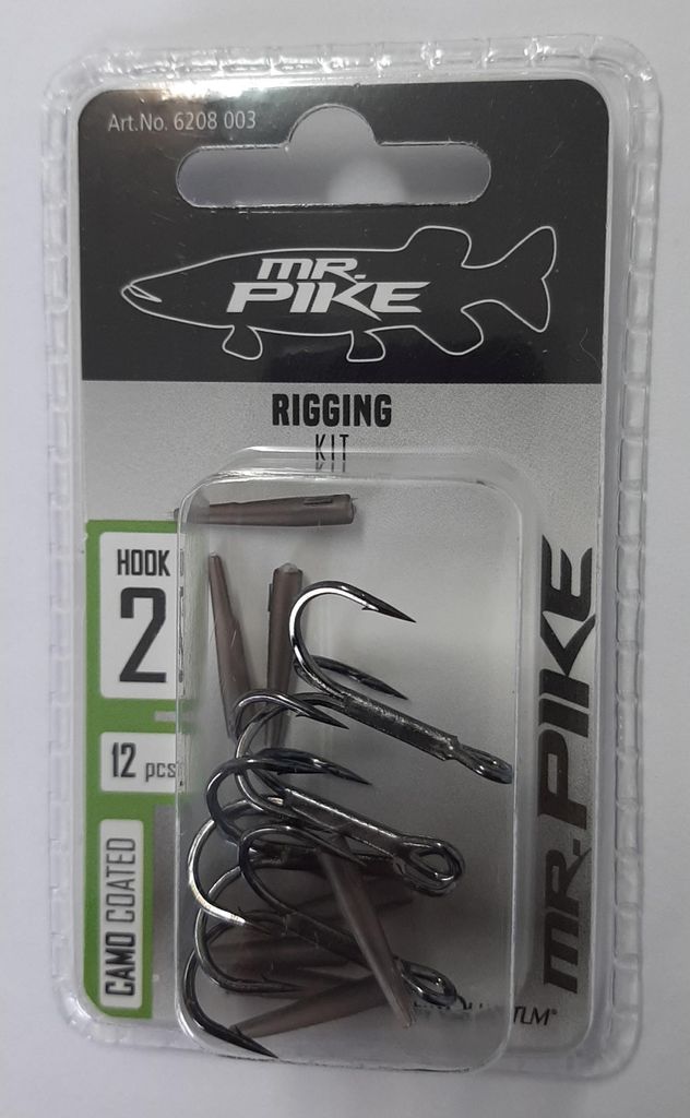 Quantum Hakengröße 2 Mr. Pike Rigging Kit 12 Stück camo