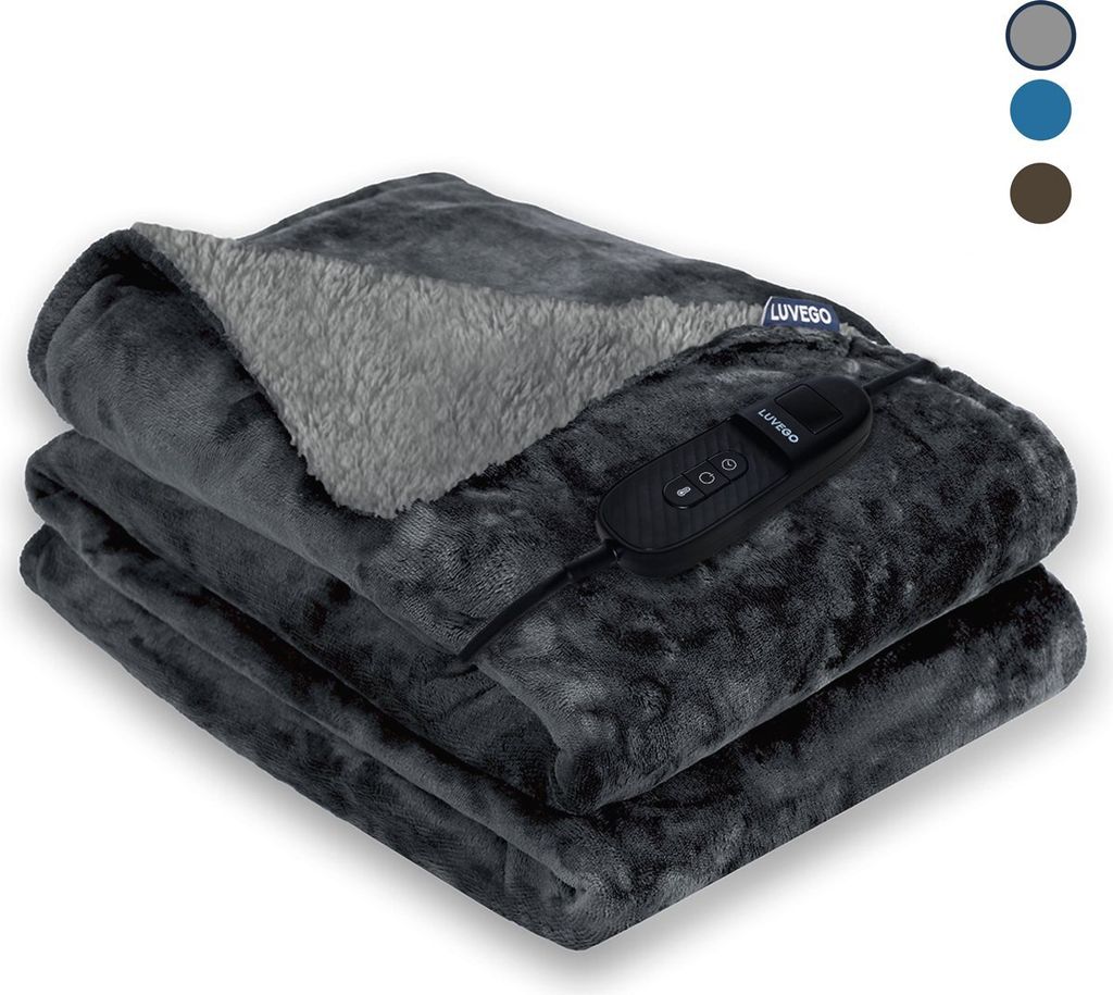 Luvego Heizdecke mit Fleece/Sherpa 180x130CM, 160W, Produktbild 