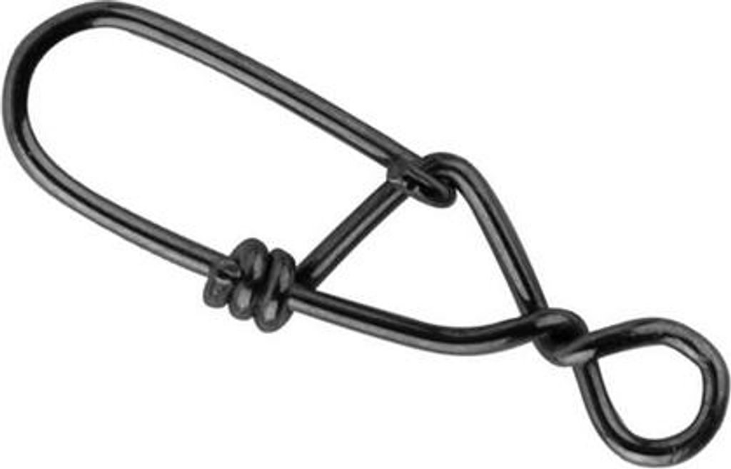 Spro Matt Black Snagless Snap - Einhänger, Größe / Tragkraft / Packungsinhalt:Gr. 4 / 40kg / 15 Stück