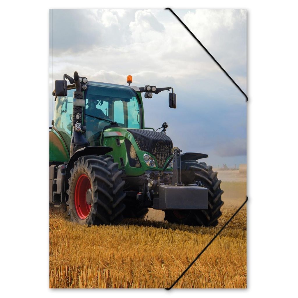 itenga Gummizugmappe Zeichenmappe A3 Motiv Traktor auf dem Produktbild 