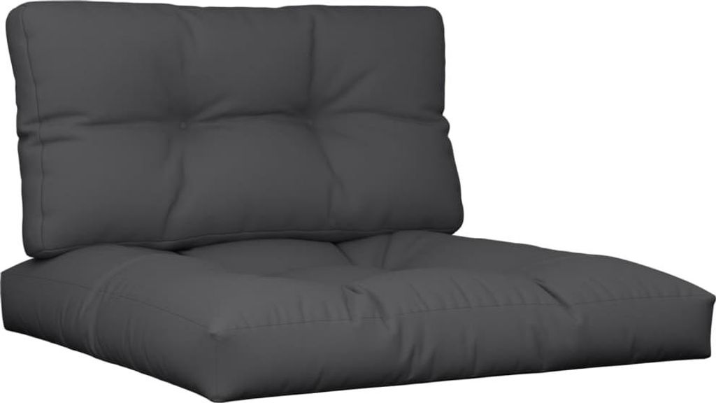 vidaXL Palettenkissen 2-tlg. Schwarz Stoff Produktbild 