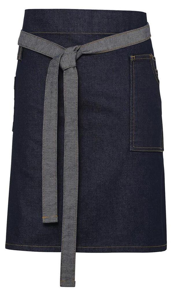 Premier - Taillenschürze "Division", Waxed Look LT3712 (Einheitsgröße) (Indigo-Jeansblau)