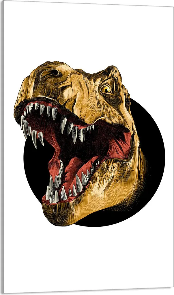 Copri Fornello Design 30x52 Vetro Alzatina Tagliere Dinosauro