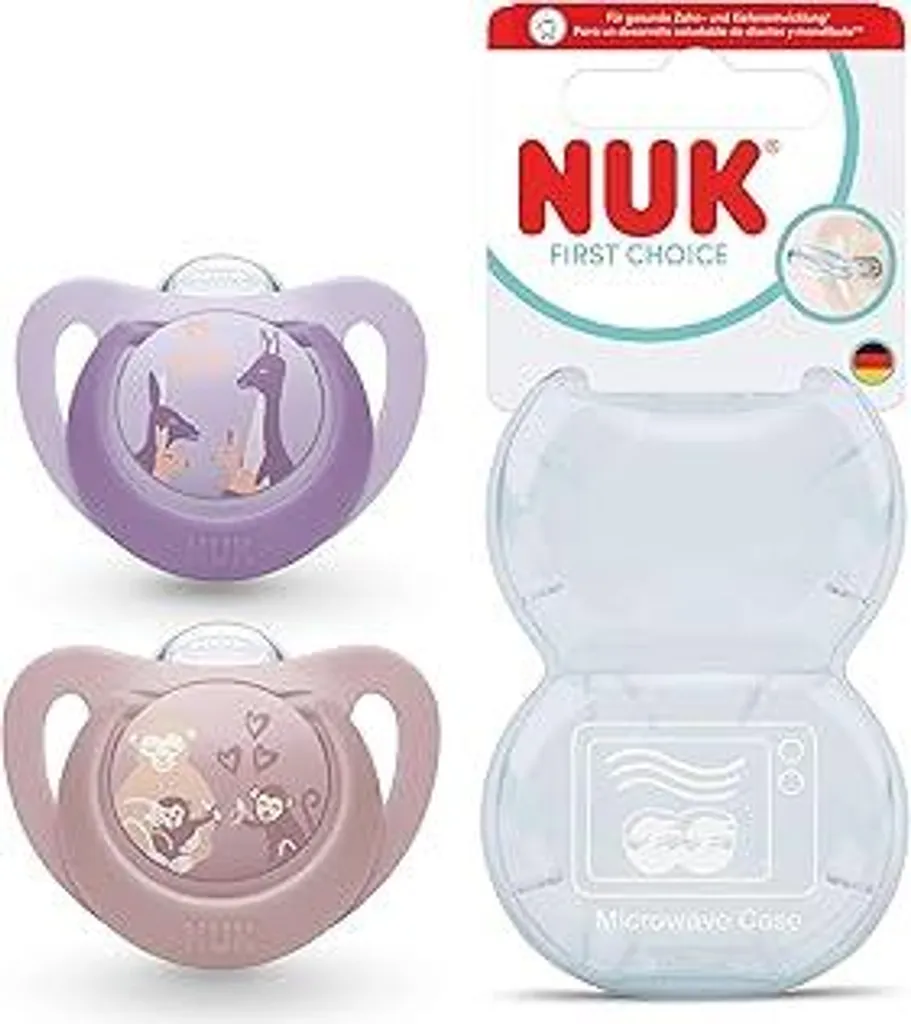 Ciuccio NUK First Choice 6-18 mesi | Ortodontico Silicone | Set da 2
