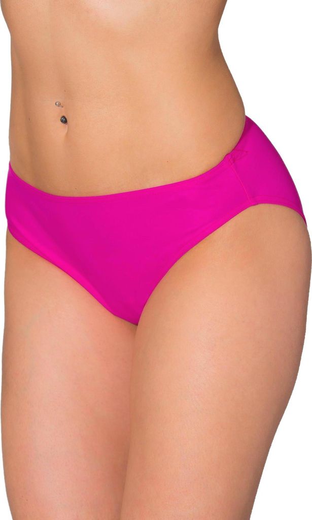 Aquarti Damen Bikini Hose mit mittelhohem Bund, Farbe: Pink, Größe: 36