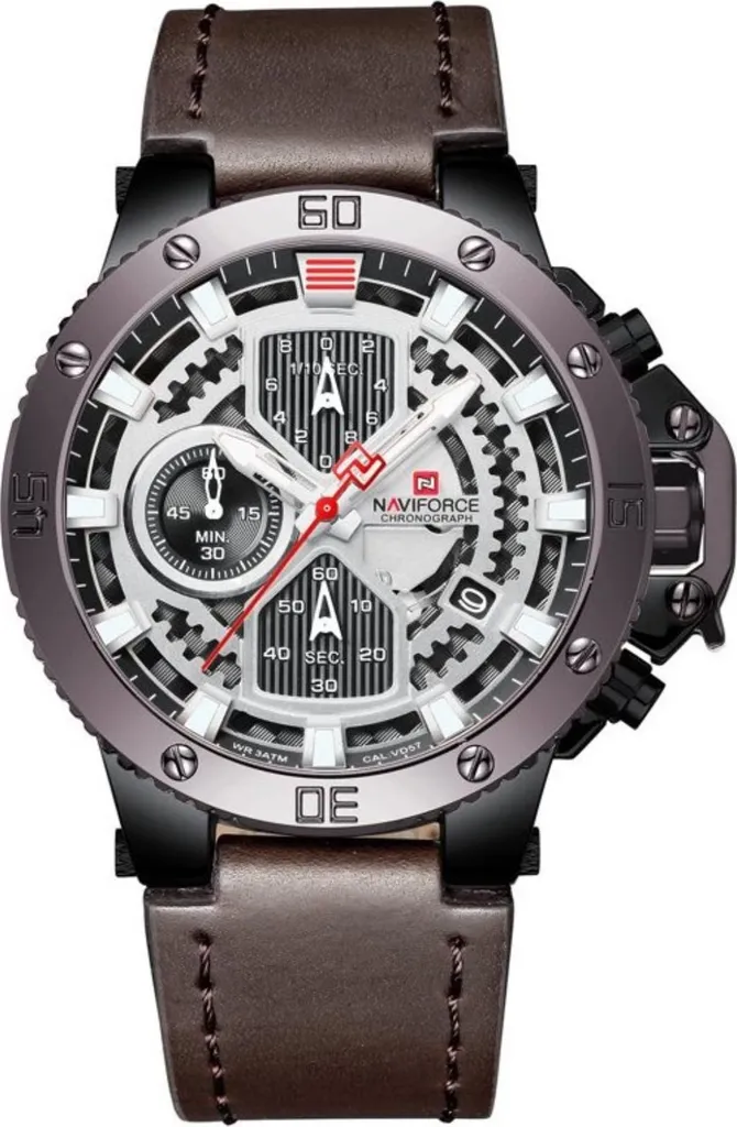 Orologio Naviforce NF9159BWDBN: Stile Urban e Cinturino Pelle Marrone