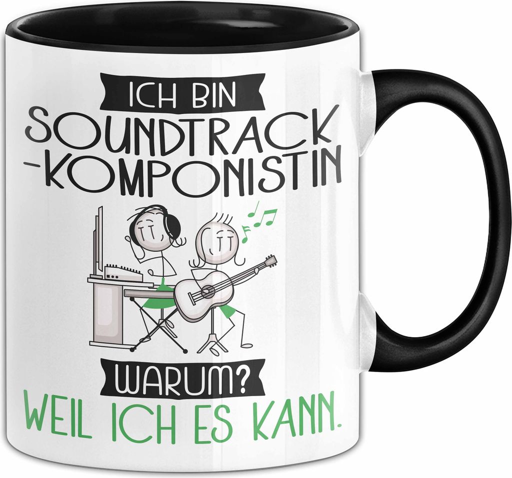 Soundtrack-Komponistin Tasse Geschenk Ich Bin Soundtrack-Komponistin Warum Weil Ich Es Kann Geschenkidee Geburtstag (Schwarz)