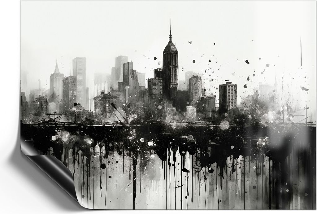 DEQORI Magnetmatte Universal 59x42 cm (A2) 'Stadt im Verfall' Magnetfolie Kalender Planer