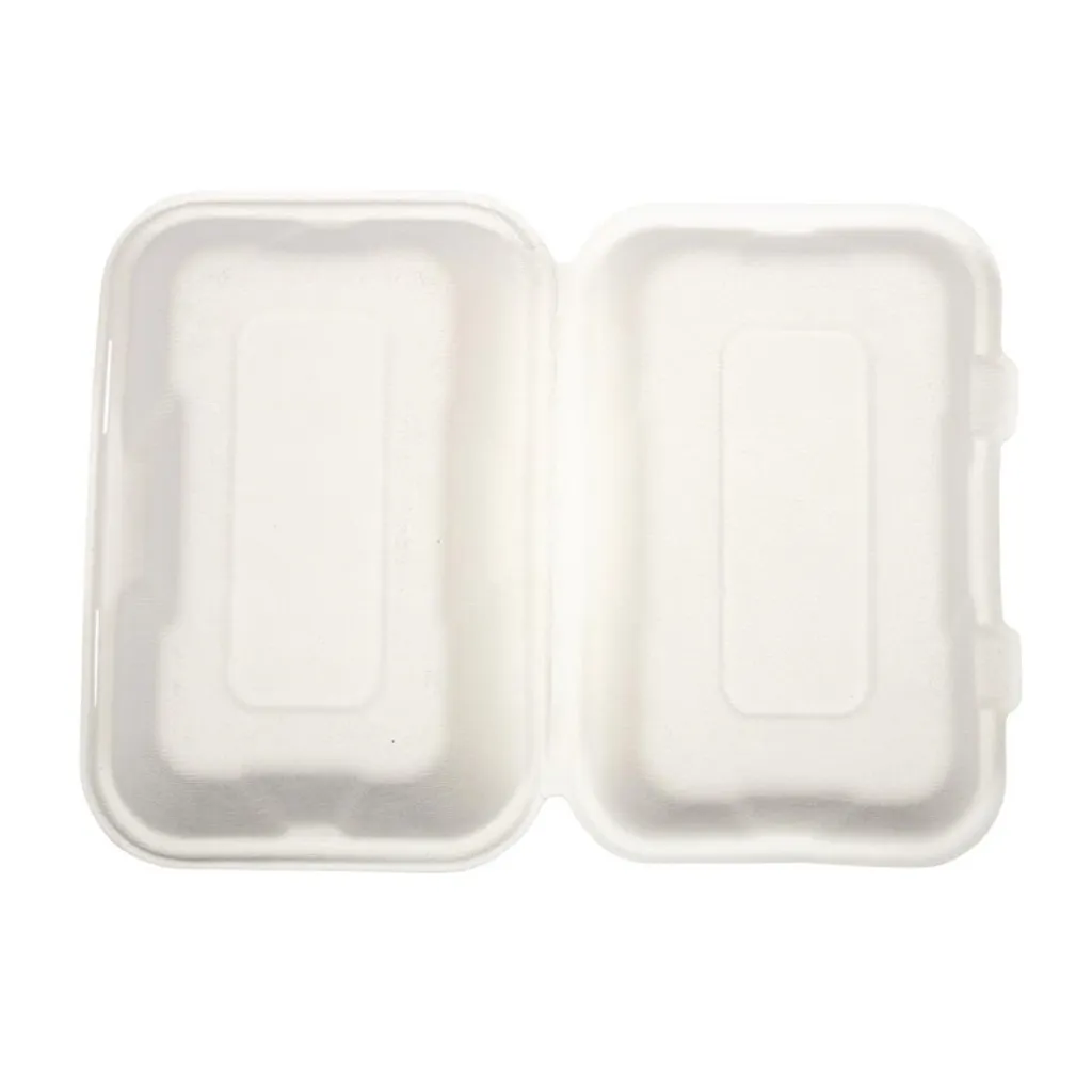 Vegware Boîtes Repas Compostables en Bagasse 22,8 cm avec Couvercle - 8