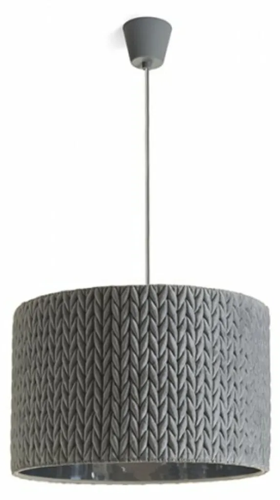 Lustre suspension design AINO 40 gris chrome pour éclairage salon