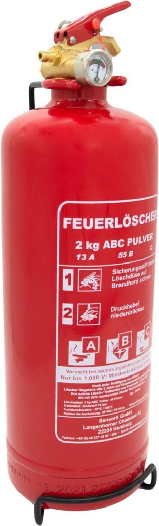 2kg ABC Pulverlöscher, Pulverfeuerlöscher, Feuerlöscher Produktbild 