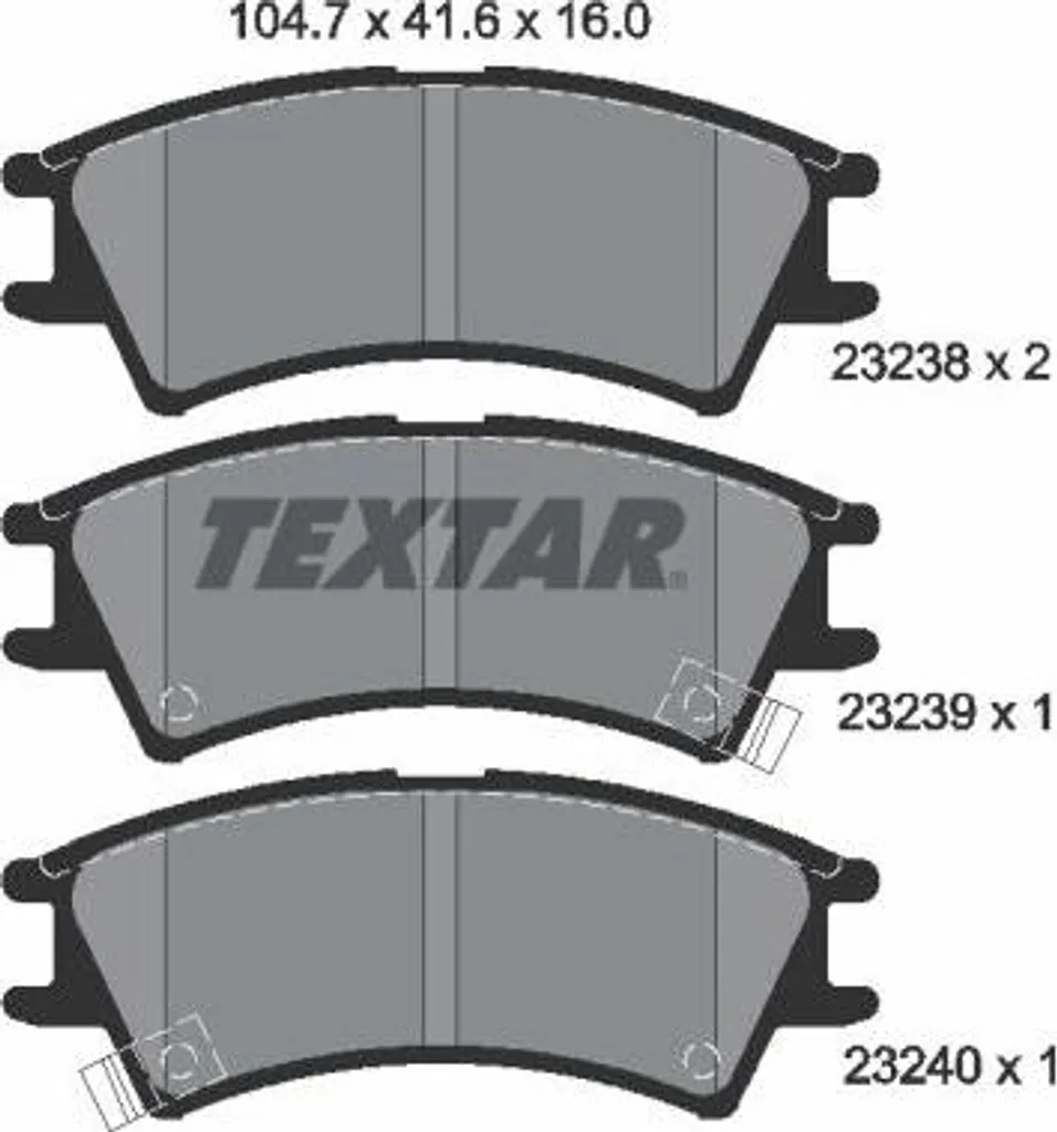 Plaquettes de Frein Textar 2323802 : Sécurité Optimale pour Hyundai