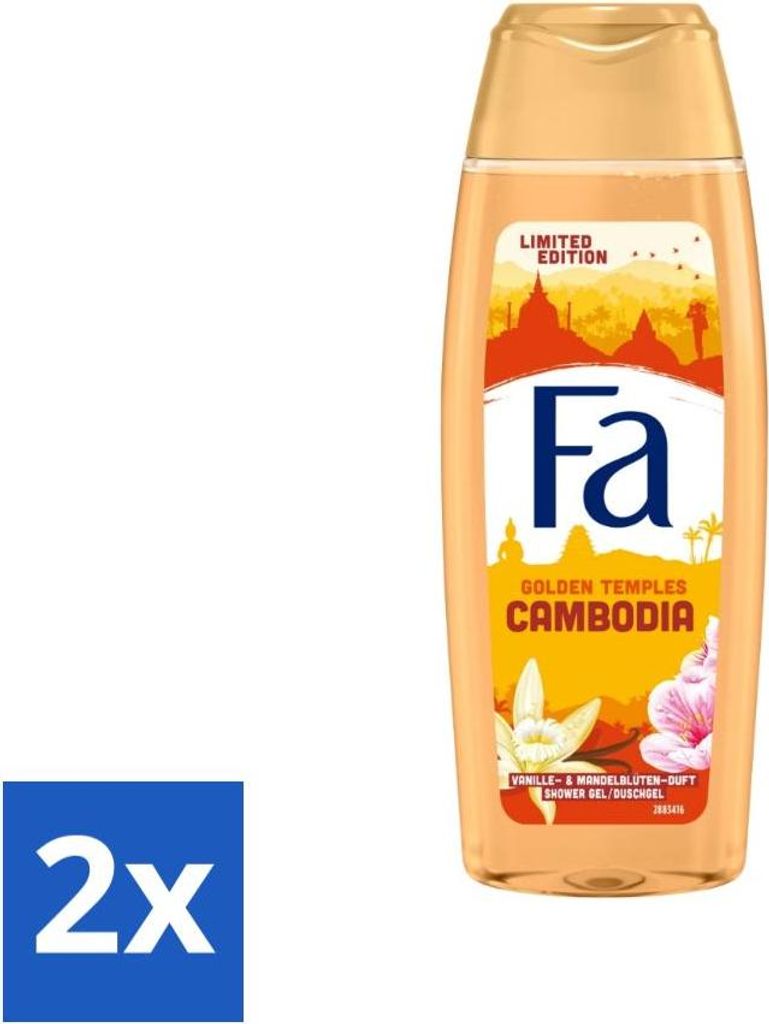 Fa - Duschgel - Golden Tempels Cambodia - Exotischer Duft - Erfrischend - 250 ml - Vorteilspack - 2 Stücke
