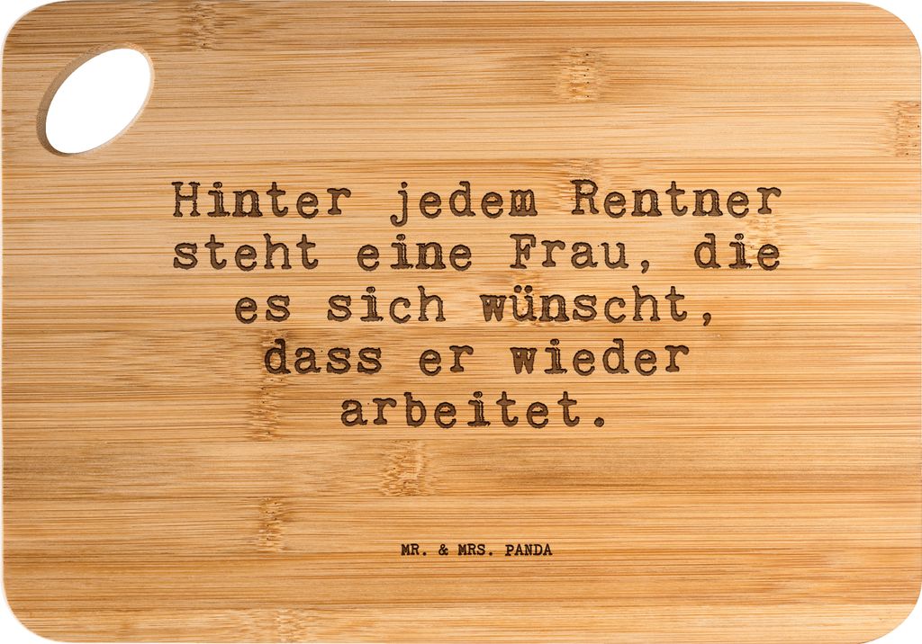 Mr. & Mrs. Panda Frühstücksbrett Hinter jedem Rentner Produktbild 