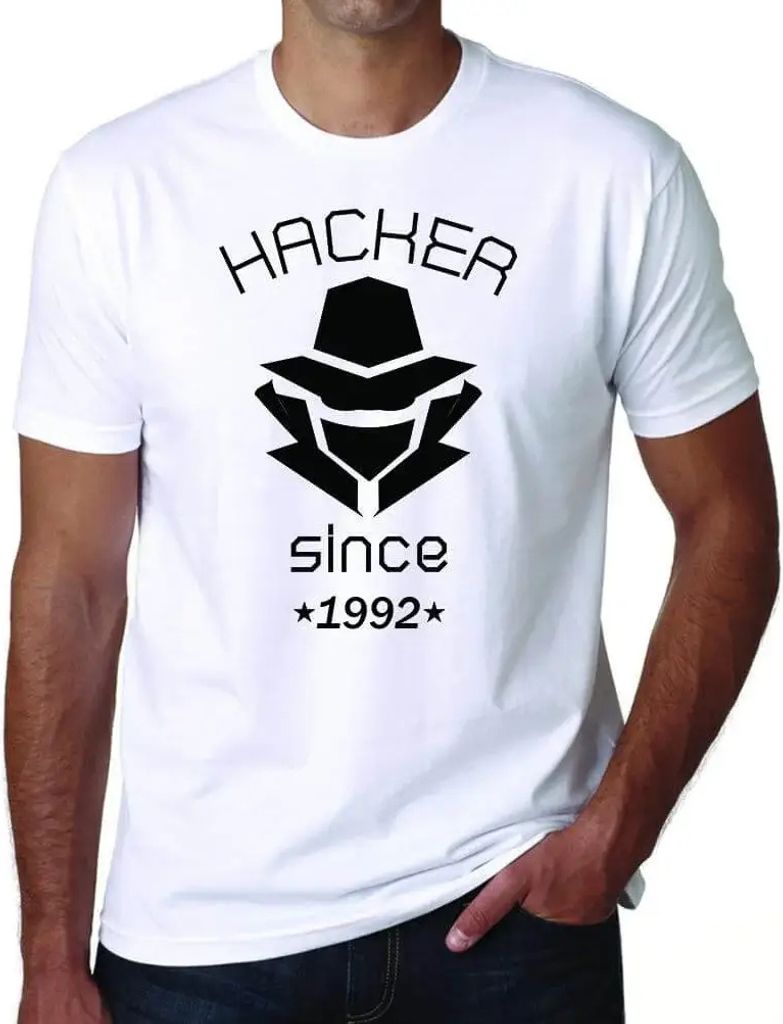 Herren Grafik T-Shirt Hacker seit 1992 – Hacker Since 1992 – Geschenk 32. Geburtstag Jahrestag 32 Jahre Jubiläum 32 Jährige Mann Jahrgang 199...