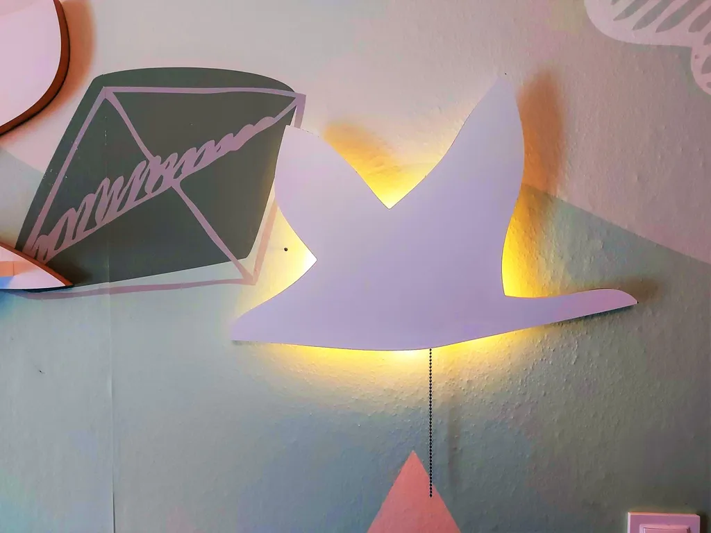Veilleuse LED oiseaux pour l'allaitement et le change - Lampe nomade piles