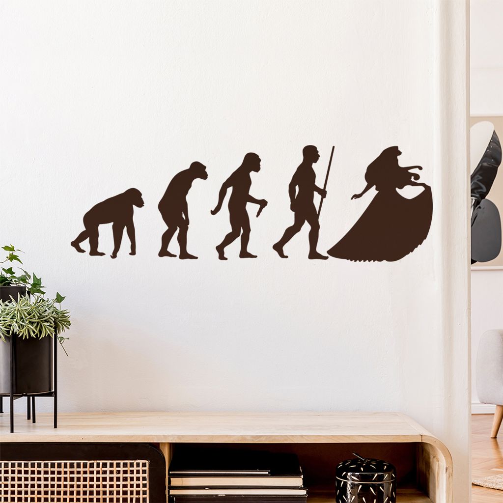 Prinzessin Evolution Wandtattoo Wandaufkleber Wall Sticker - Dekoration, Küche, Wohnzimmer, Schlafzimmer, Badezimmer