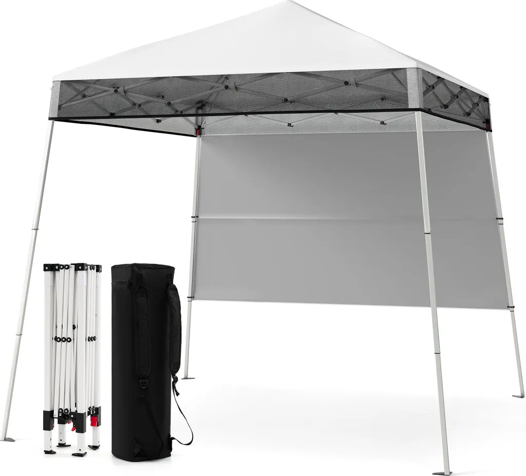 Pavillon Pop-up 2x2m Réglable en Hauteur avec Protection Solaire UV