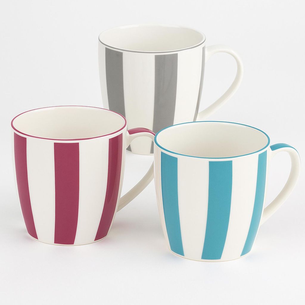 Kaffeebecher Porzellan 330 ml in neuer Form – moderne langlebige Tasse in verschiedenen Farben, ideal für Kaffee, Tee, Kakao, Büro, Frühstück...