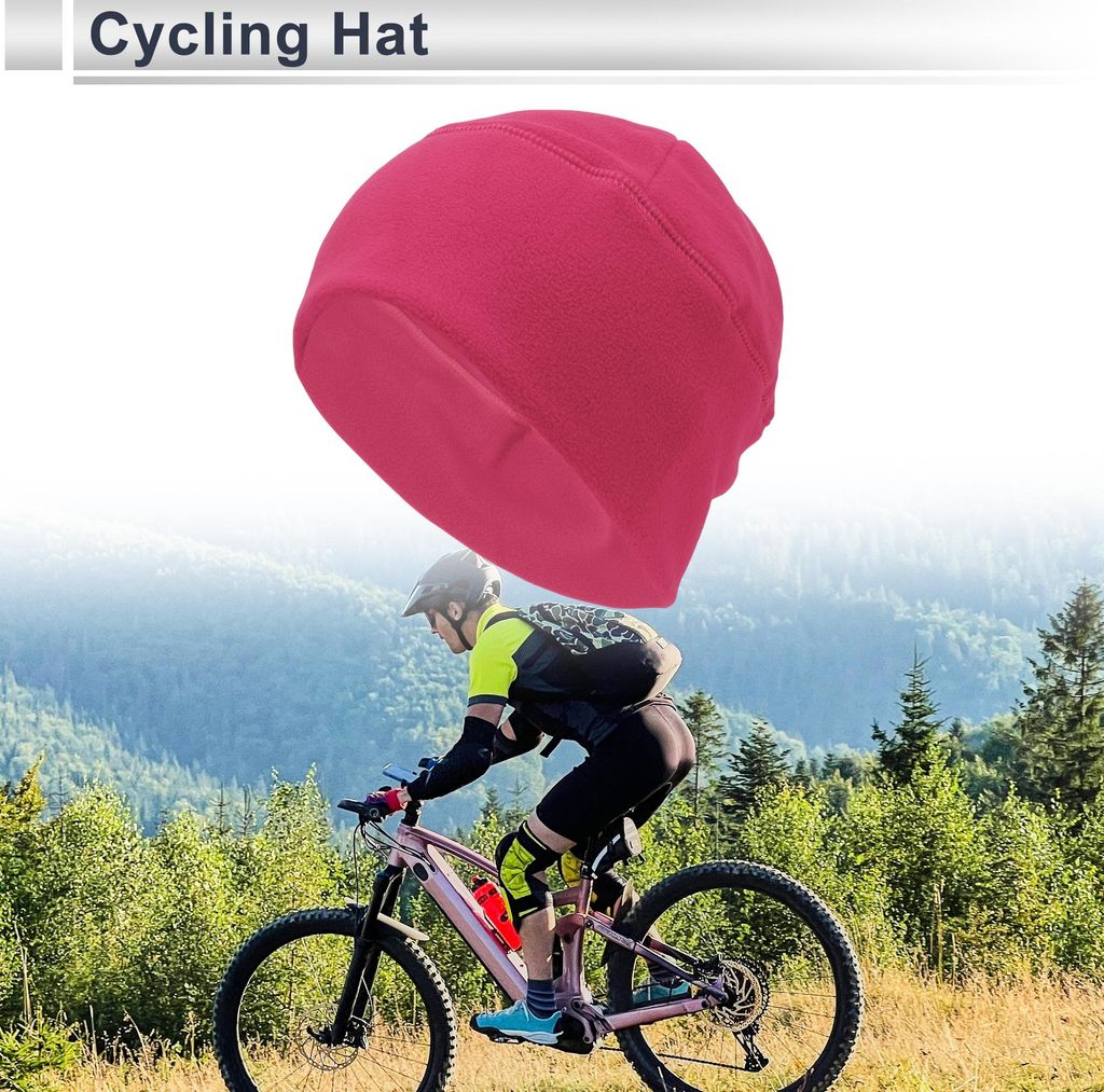 Fahrradmütze W?rmend Hartschalenunterzieher Polar Fleece Stoff Rose Rot 29x21cm 1 Stück