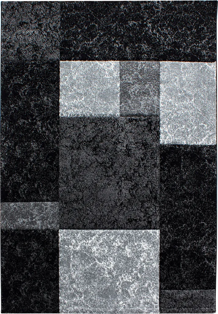 Tapis noir Hawaii Blocs 280x370cm facile d'entretien et très résistant