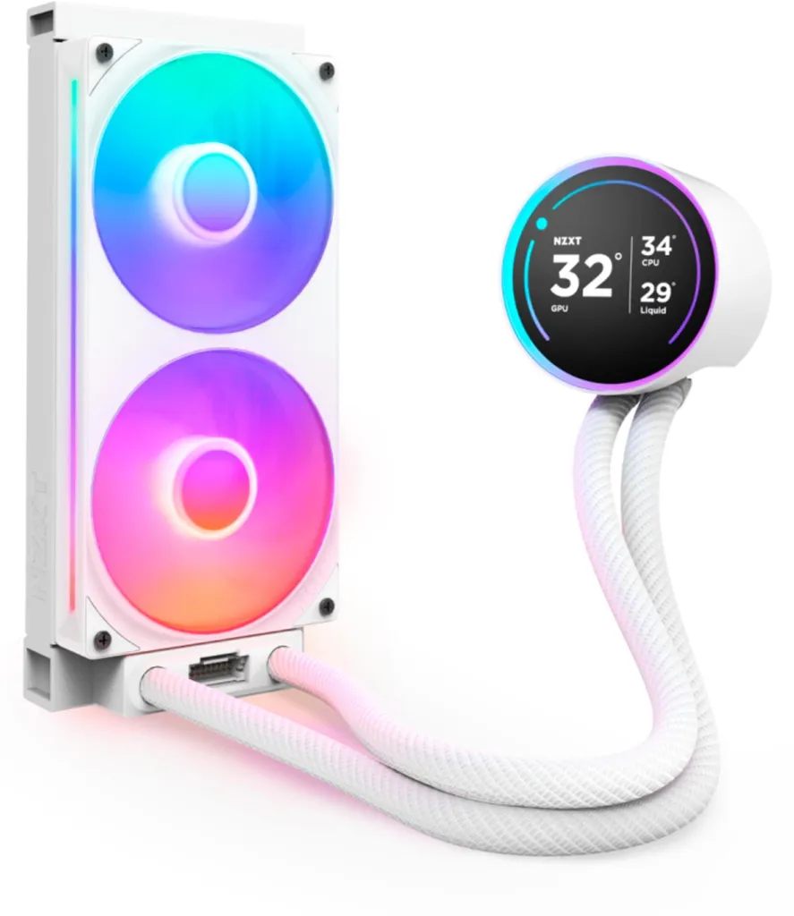 Watercooling NZXT Kraken Elite 240 RGB blanc pour PC gamer haut de gamme