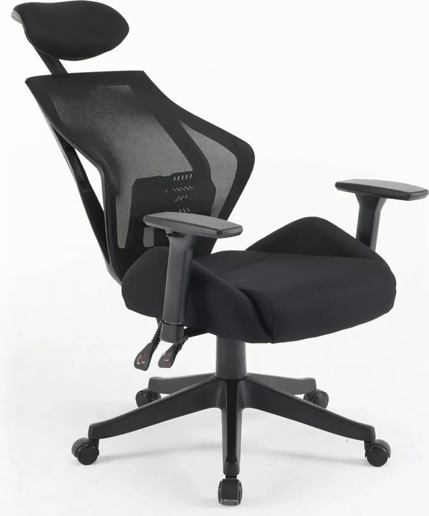 Fauteuil de bureau pivotant GANDY noir avec dossier en maille aérée - 5